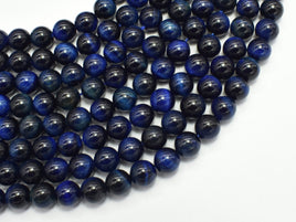 Tiger Eye-Blue 8mm Round Beads-Rainbow Beads