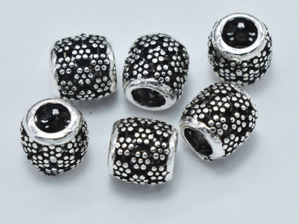 4pcs 925 Sterling Silver Bead, Drum Beads, Spacer Beads, 6x6mm-RainbowBeads