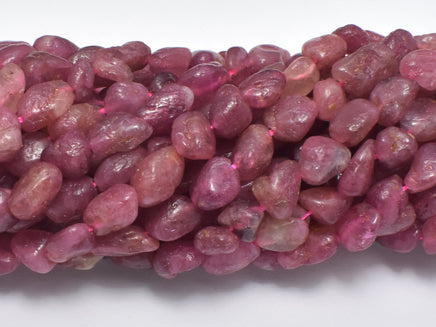 Pink Tourmaline Beads, Approx 6x8mm Nugget Beads-RainbowBeads