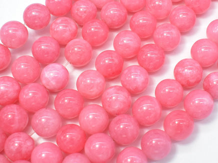 Jade Beads-Pink, 10mm Round Beads-RainbowBeads