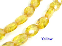 CZ beads, Faceted Oval, 6x8mm-RainbowBeads