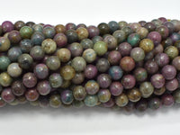 Ruby Apatite, Ruby in Kyanite, 6mm Round Beads-RainbowBeads