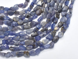 Tanzanite, 6x8mm, Nugget Beads, 15.5 Inch-RainbowBeads