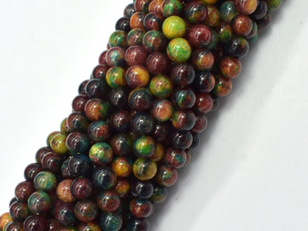 Malaysia Jade - Green & Yellow 6mm Round-RainbowBeads