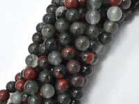 African Bloodstone, 8mm Round Beads-RainbowBeads