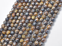 Mystic Coated Tiger Eye Beads, 6mm Faceted, AB Coated-RainbowBeads