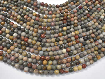 Polychrome Jasper, 6mm Round Beads-RainbowBeads