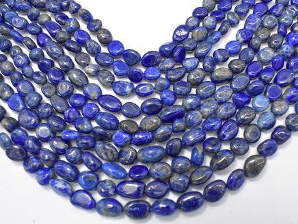 Natural Lapis Lazuli, Approx 6x8mm Nugget Beads-RainbowBeads
