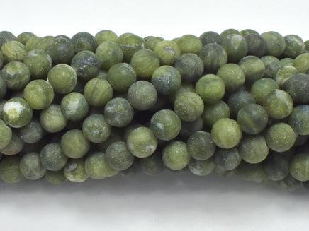 Matte Jade Beads, 6mm (6.6mm) Round-RainbowBeads
