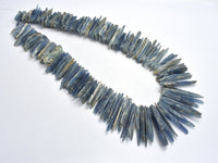 Blue Kyanite (7-12)x(16-48)mm Graduated Top Drilled Slice Stick-RainbowBeads