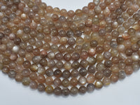 Gray Moonstone Beads, 8mm, Round-RainbowBeads