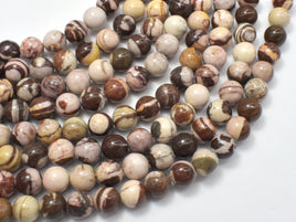 Brown Zebra Jasper Beads, 8mm Round Beads-RainbowBeads