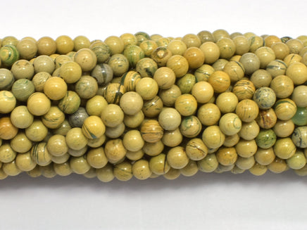 Green Muscovite 4mm Round Beads, 15 Inch-RainbowBeads