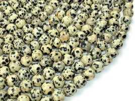 Dalmation Jasper Beads, Round, 8mm-RainbowBeads