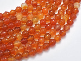Carnelian-Orange 8mm Bell Beads, 14 Inch-RainbowBeads