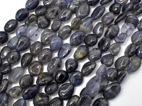 Iolite Beads, Approx 6x8mm Nugget Beads,-RainbowBeads