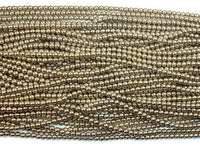 Hematite Beads-Light Gold, 4mm Round Beads-RainbowBeads