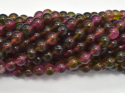Jade - Watermelon Tourmaline Color, 8mm, Round-RainbowBeads