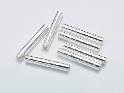20pcs 925 Sterling Silver Tube, Tube Connector, 1.5x10mm-RainbowBeads
