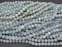 Aquamarine Beads, Round, 10mm-RainbowBeads