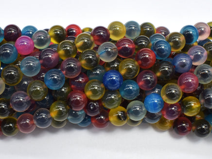 Sugar Heart Agate 8mm Round-RainbowBeads