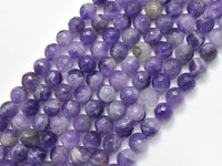 Amethyst, Dog Tooth Amethyst, 8mm, Faceted Round-RainbowBeads