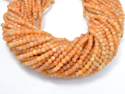 Orange Calcite Beads, Round, 4mm, 16 Inch-RainbowBeads