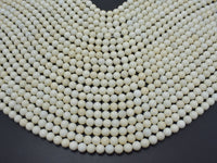 Ivory Jade Beads, 6mm (6.3mm)-RainbowBeads