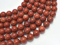 Red Jasper Beads, 12mm Round Beads-RainbowBeads