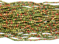Unakite Beads, Round, 4mm (4.5 mm)-RainbowBeads