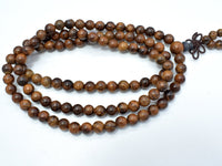 Black Rosewood Beads, 6mm Round Beads, 26 Inch-RainbowBeads