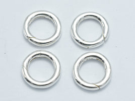 1pc 925 Sterling Silver Round Clasp, Spring Gate Round Clasp, 12mm-RainbowBeads