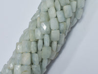 Aquamarine 8x10mm Faceted Rectangle-RainbowBeads