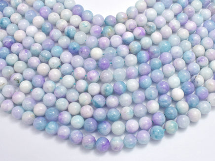 Jade - Blue & Purple 8mm Round-RainbowBeads