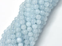 Aquamarine Beads, 6mm Round-RainbowBeads