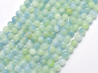 Jade - Light Green & Blue 6mm Round-RainbowBeads