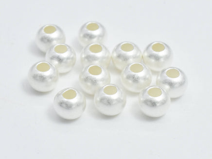 30pcs Matte 925 Sterling Silver Beads, 3mm Round Beads-RainbowBeads