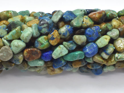 Natural Azurite, 5x7mm Nugget Beads, 15.5 Inch-RainbowBeads