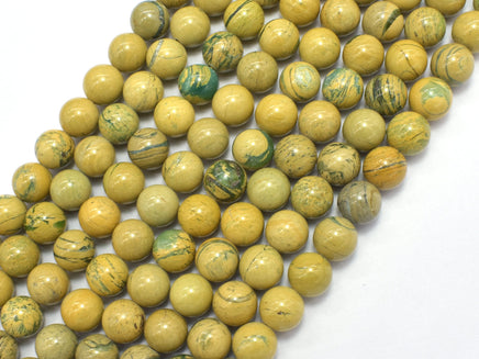 Green Muscovite 8mm Round Beads, 15 Inch-RainbowBeads