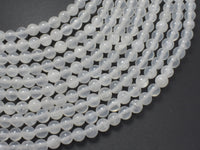 Selenite, Gypsum, 6mm (6.3mm), Round Beads-RainbowBeads