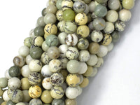Dendritic Jasper, 6mm (6.5mm) Round Beads, 15.5 Inch-RainbowBeads