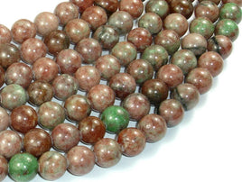 Red Green Garnet, 10mm Round Beads-RainbowBeads