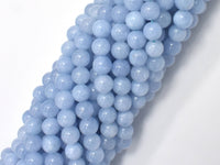 Malaysia Jade - Aquamarine, 6mm (6.5mm) Round-RainbowBeads
