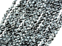 Snowflake Obsidian Beads, Round, 6mm-RainbowBeads