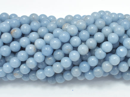 Angelite Beads, 6mm Round Beads-RainbowBeads