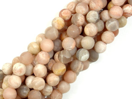 Matte Sunstone Beads, 8mm Round Beads-RainbowBeads