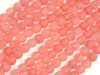 Matte Cherry Quartz Beads, 6mm Round Beads-RainbowBeads