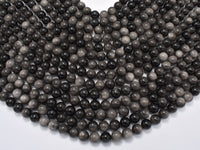 Silver Obsidian Beads, 8mm (8.4mm)-RainbowBeads
