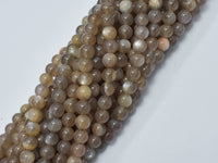 Gray Moonstone Beads, 6mm, Round Beads-RainbowBeads