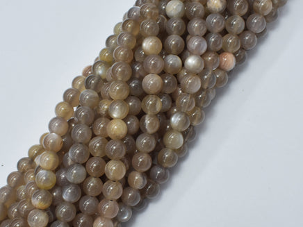 Gray Moonstone Beads, 6mm, Round Beads-RainbowBeads